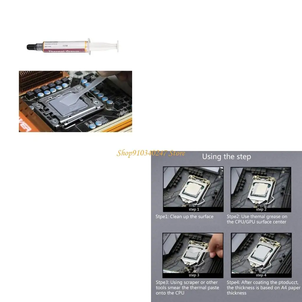 

Q22A Thermal Grease HY883 TU5G 6.5W/m-K CPU Heat Dissipation Cooling Silicone Grease