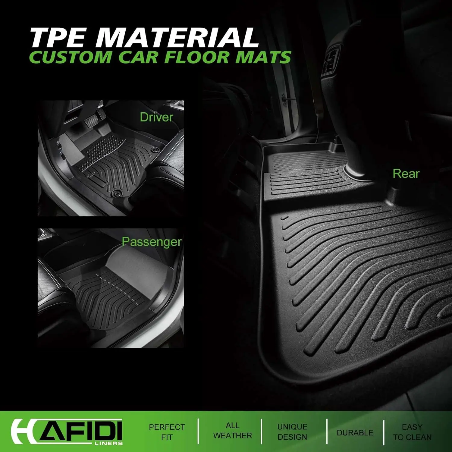 All-Weather Protection TPE Black Floor Mats & Cargo Liner Set for 2020-2025 Nissan Sentra, Anti-Slip and Custom-Fit