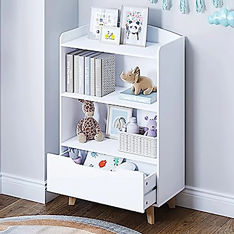 

New Kids Toy Storage Organizer Box Children's Bookcases with Storage and Drawer for Playroom