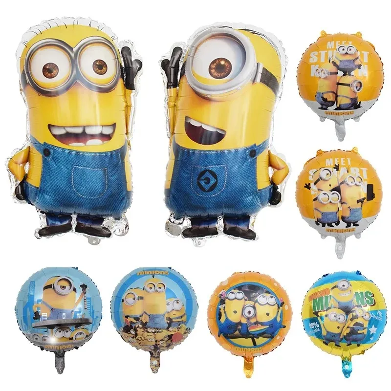 Minions Children Birthday Party Foil Balloons Decoration Supply Baby Shower Yellow Man Foil Balloons Home DIY Decorations Gift