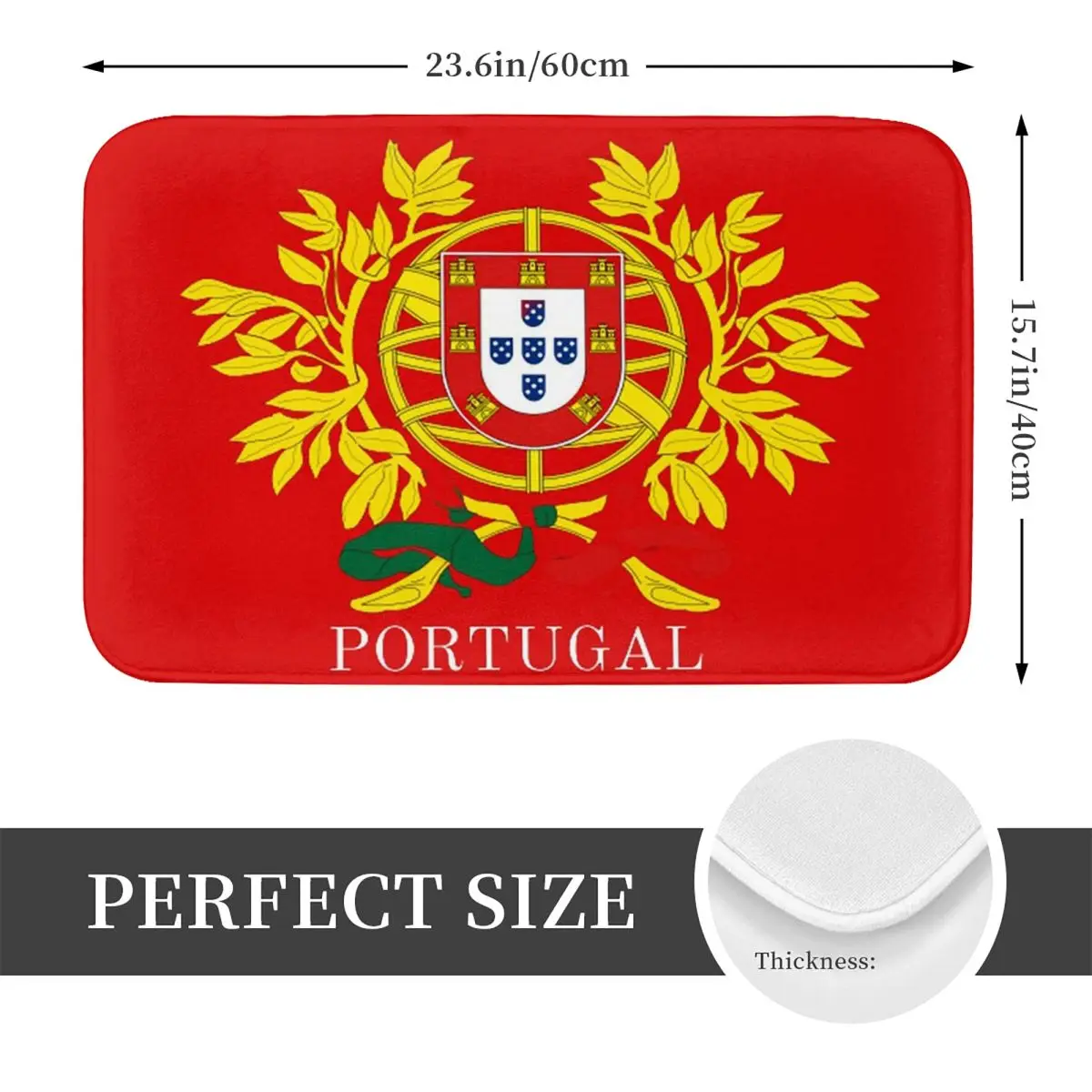 Flag Of Portugal Anti-slip Doormat Floor Mat Dust-proo Carpet Rug for Kitchen Entrance Home Bedroom Footpad Mats