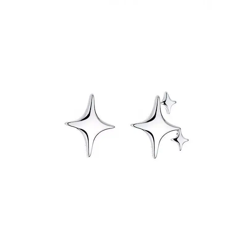 s925 simple and Versatile star Earrings for Women 2024 New Niche Design Fashionable Daily Casual style Earrings image 5
