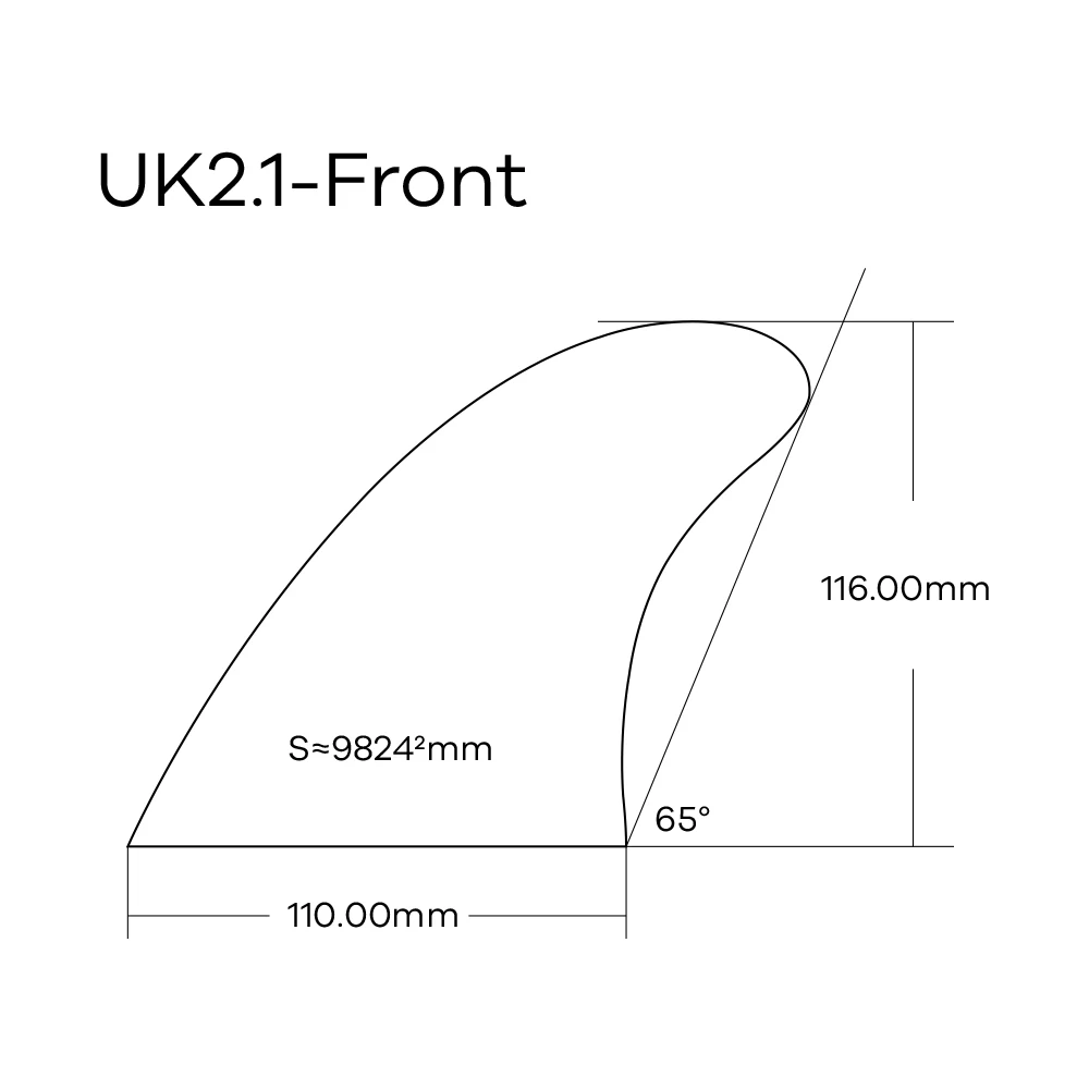 サーフボード用サーフボードフィンUPSURF-FCS個、ハニカム、グラスファイバー、ダブルタブ、サイズk2.1、1セットあたり3個