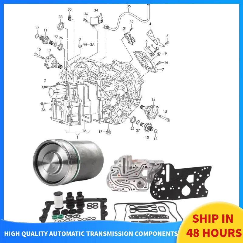 

For AUDI A1 A3 Q3 VW ALTEA IBIZA BEETLE BORA GOLF POLO TOURAN DQ200 0AM DSG Auto Transmission Repair Kit Valve Body Accumulator