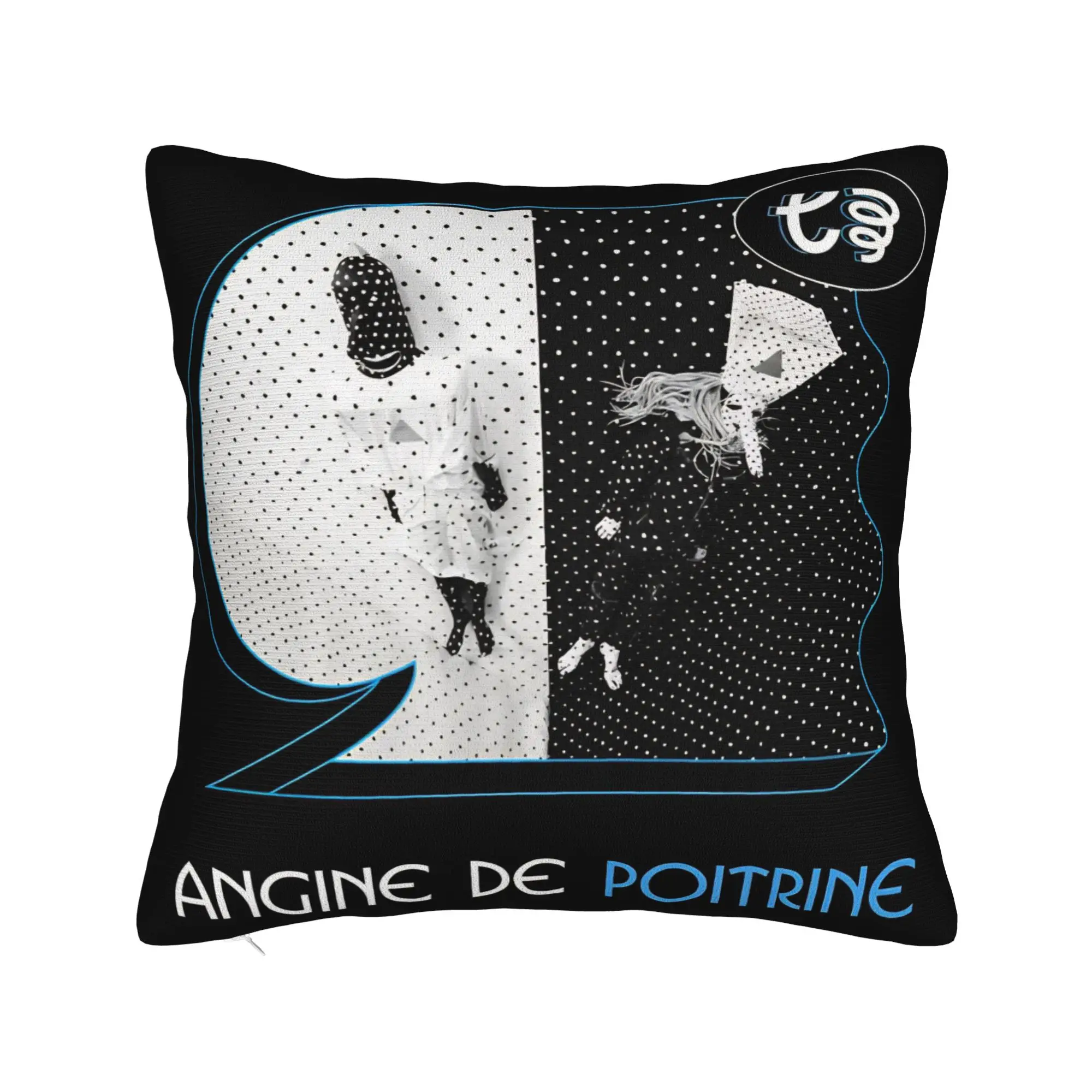 Angine De Poitrine Square Pillow Case Quebec Duo Sherpa Mantra Cushion Cover Decor Throw Pillow Case Cover for Seat 45*45cm