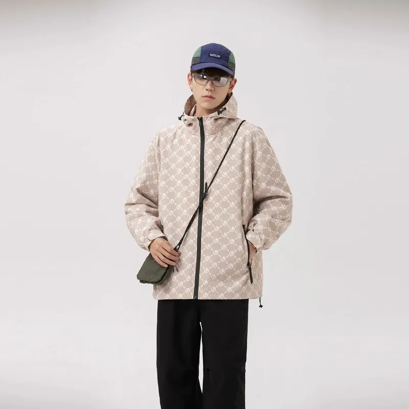 

Весенне-осенняя свободная куртка с капюшоном, водонепроницаемая, ветрозащитная, для велоспорта и альпинизма, модная брендовая верхняя одежда