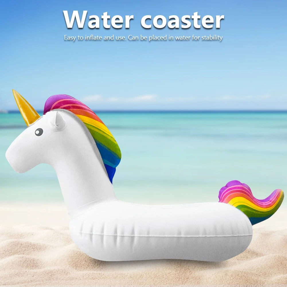 Float Beer Drink Tray Inflatable Pool Floats Bar Coasters PVC Cooler Table Party Supplies for Pool Beach Swimming