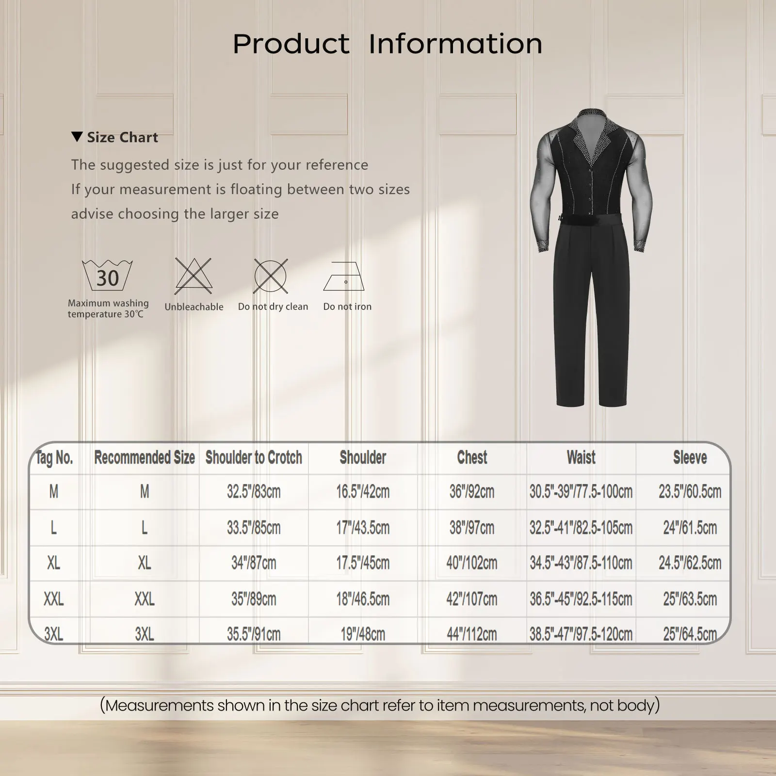 メンズ ツーピース リリカル ラテン タンゴ ダンス衣装 シアーメッシュ スパンコール ボディスーツとロングパンツセット ワルツ サルサ ダンスコスチューム用