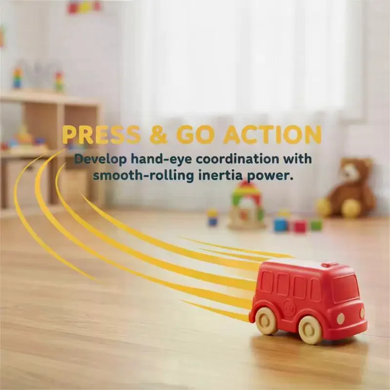 Dollhouse Mini Double  Bus Toy Colorful Model for Kids Imaginative Play Room Decoration Educational Gift