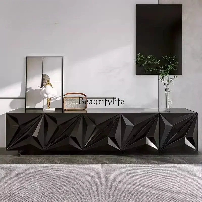 

Fashion creative living room TV cabinet Small apartment designer paint low cabinet customization