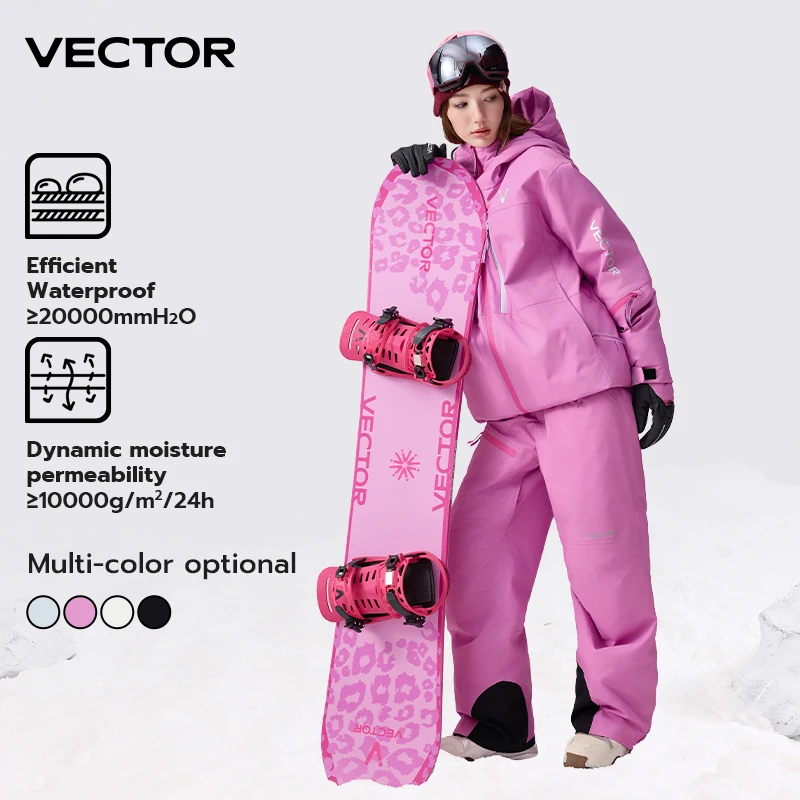 VECTOR Men Women Cotton  Skiing Jacket Top Waterproof and Durable Warm Snowboard Ski Double Board Single Board Outdoors 2025