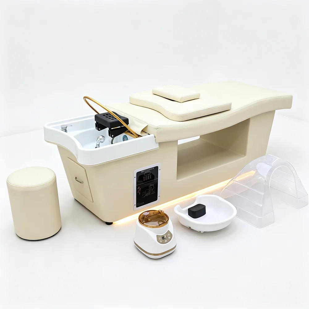 XinSheng Massage Table Massage Bed with Head SPA & Fumigation Salon Shampoo Bed for Hair Washing, Wellness & Commercial Use