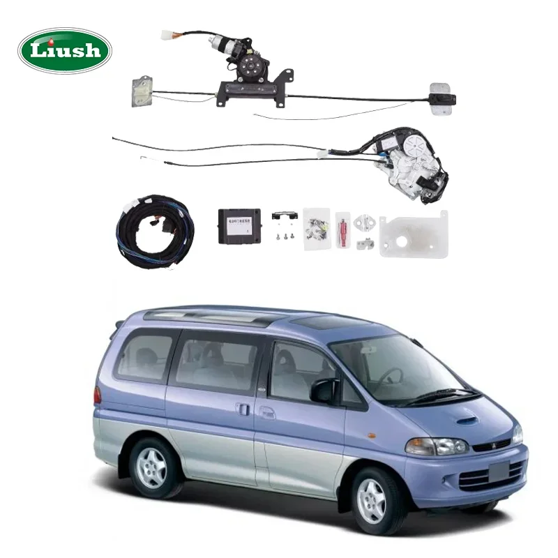 

Электрическая раздвижная средняя дверь, обновленная автоматическая боковая дверь с электроприводом для Mitsubishi Delica L400 Starwagon, дверной магнит, мягкое закрытие