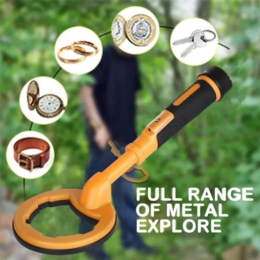 Underwater Metal Detector Pulse Pinpointer Induction Diving Treasure Waterproof Hand Held Orange/Black Finder