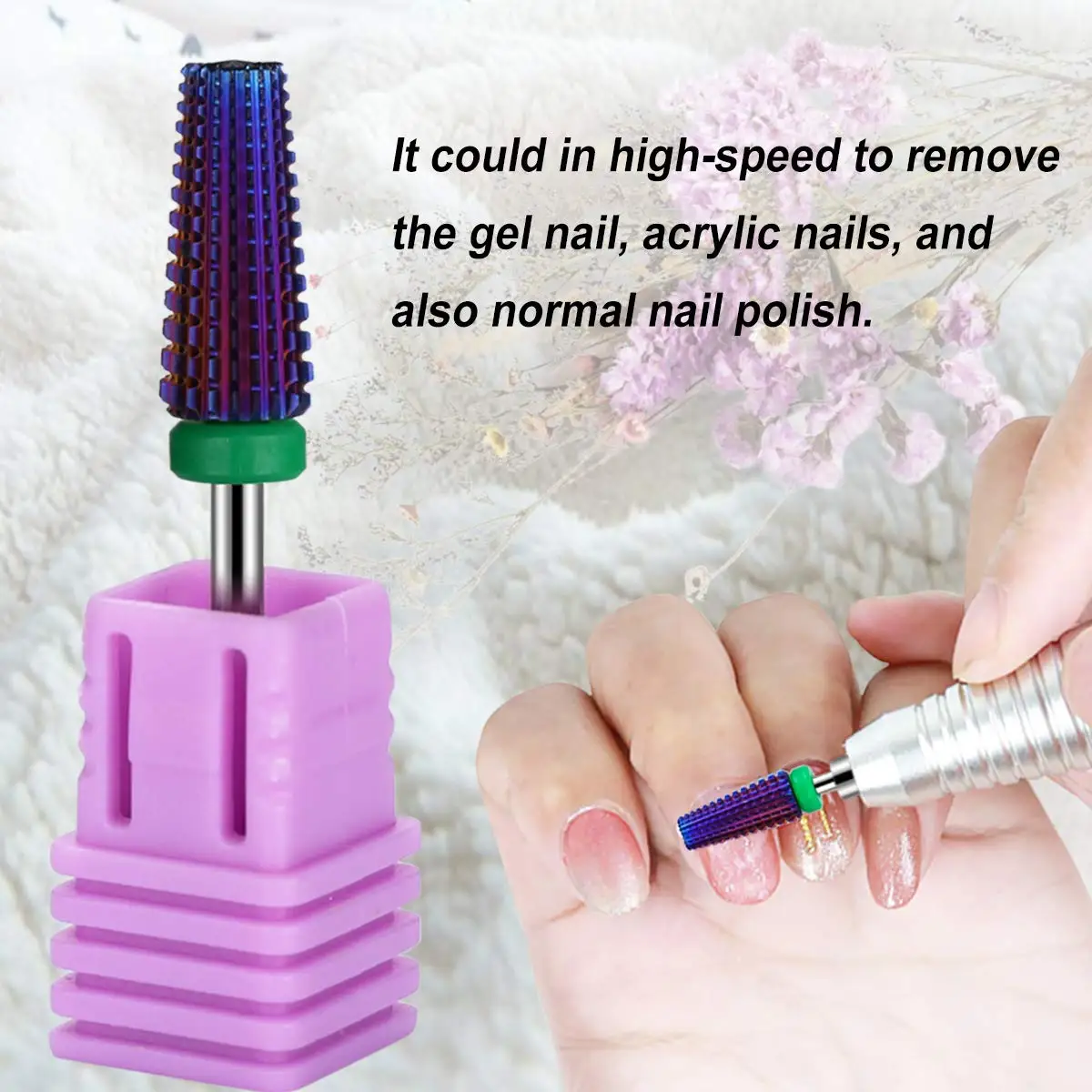 Professional 5 in 1 Nail Drill Bits 3/32'' Tungsten Milling Cutters Cuticle Clean E-file Bit for Home Salon Nail Art Accessories