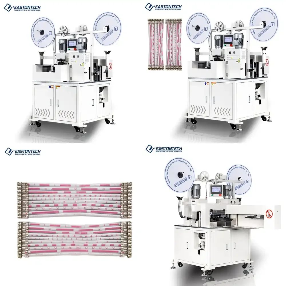 Cable Terminal Crimping Machine Automatic Double Ends Wire Stripping Crimping Equipment for Cable Manufacturing