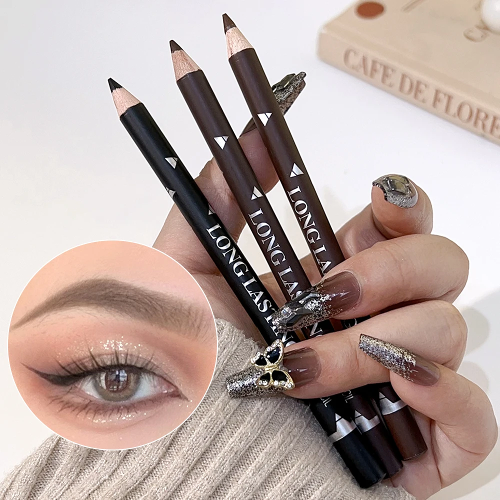 Waterdichte Wenkbrauw Potlood Natuurlijke Langdurige Eyeliner & Wenkbrauwen Pen Dual-Purpose Make-Up Pen Microblading Brow Tattoo Make-Up