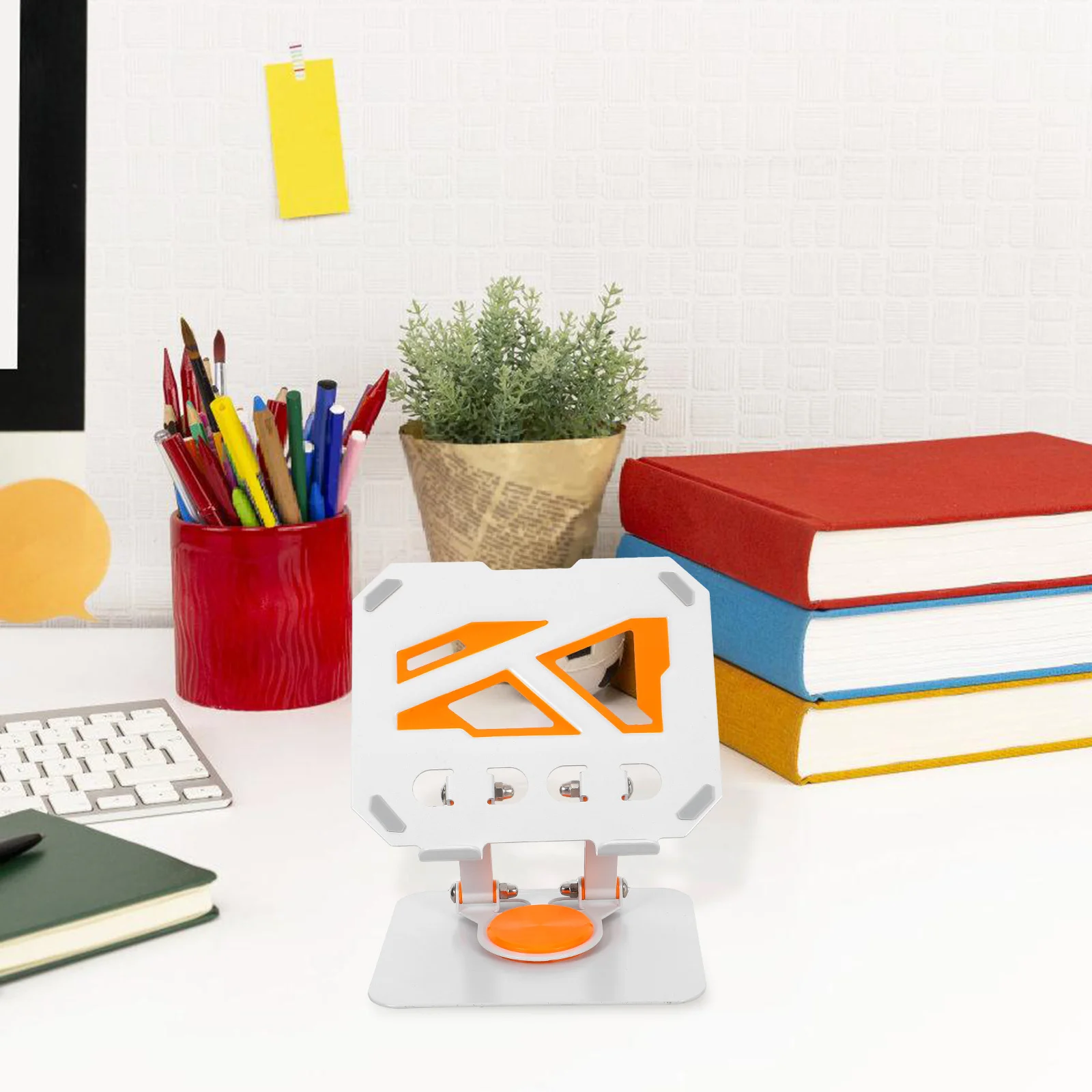 

Desktop Stand: Portable Foldable Phone Tablet Holder Adjustable Angle Dissipation Non-Slip Base For Office Travel