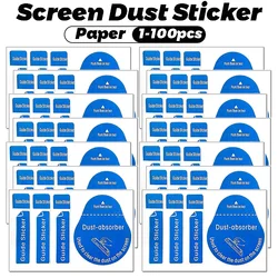 1-100Pcs Screen Protector Wet Dry Wipe Paper Removal Dust Absorber Sticker for Camera Lens Optical LCD Screen Cleaner Wholesale