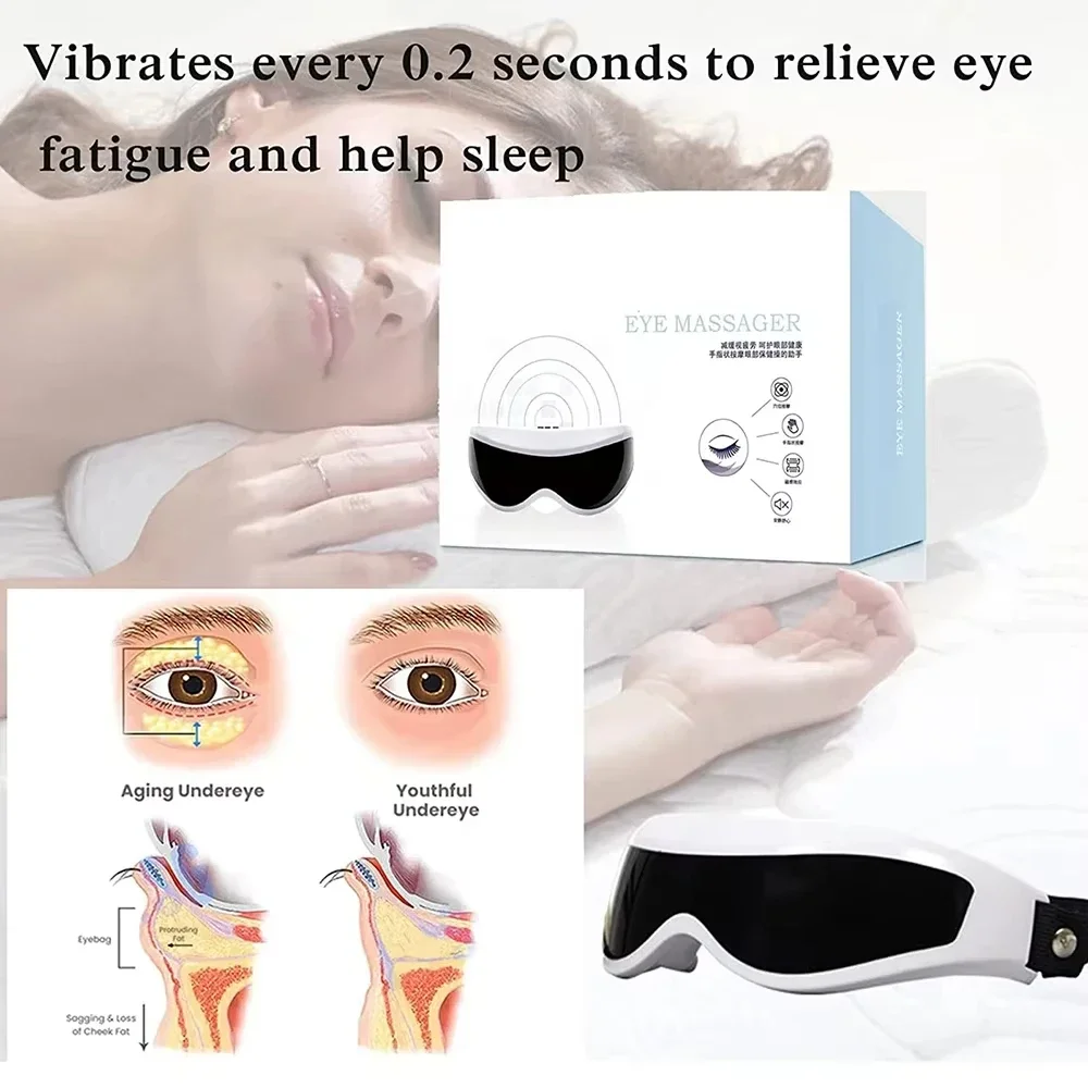 Electric Eye Massager Mask Migraine Eye Care Massage Wireless Vibration  Eyes Magnetic Alleviation Fatigue Pouch HealthProtection - AliExpress