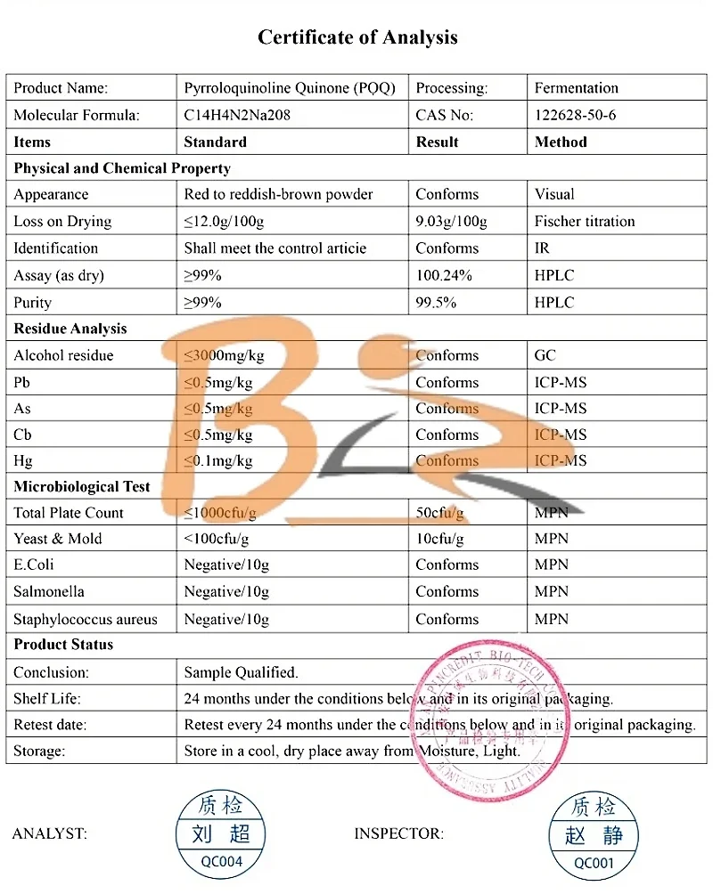 100% PQQ,Methoxatin(Quin,one),CAS 72909-34-3,Brain,Sleep [Newest]