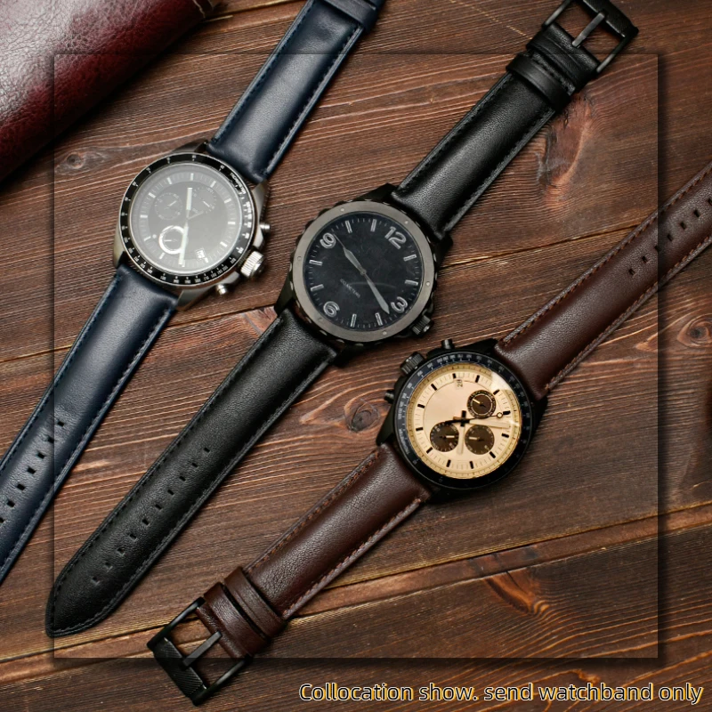 For Fossil BQ2363/2453 ME3099 3052 3054 FS5380/5453 FS4735 FS4812 Cowhide Strap Men\'s Vintage Genuine leather Watchband 20 22mm