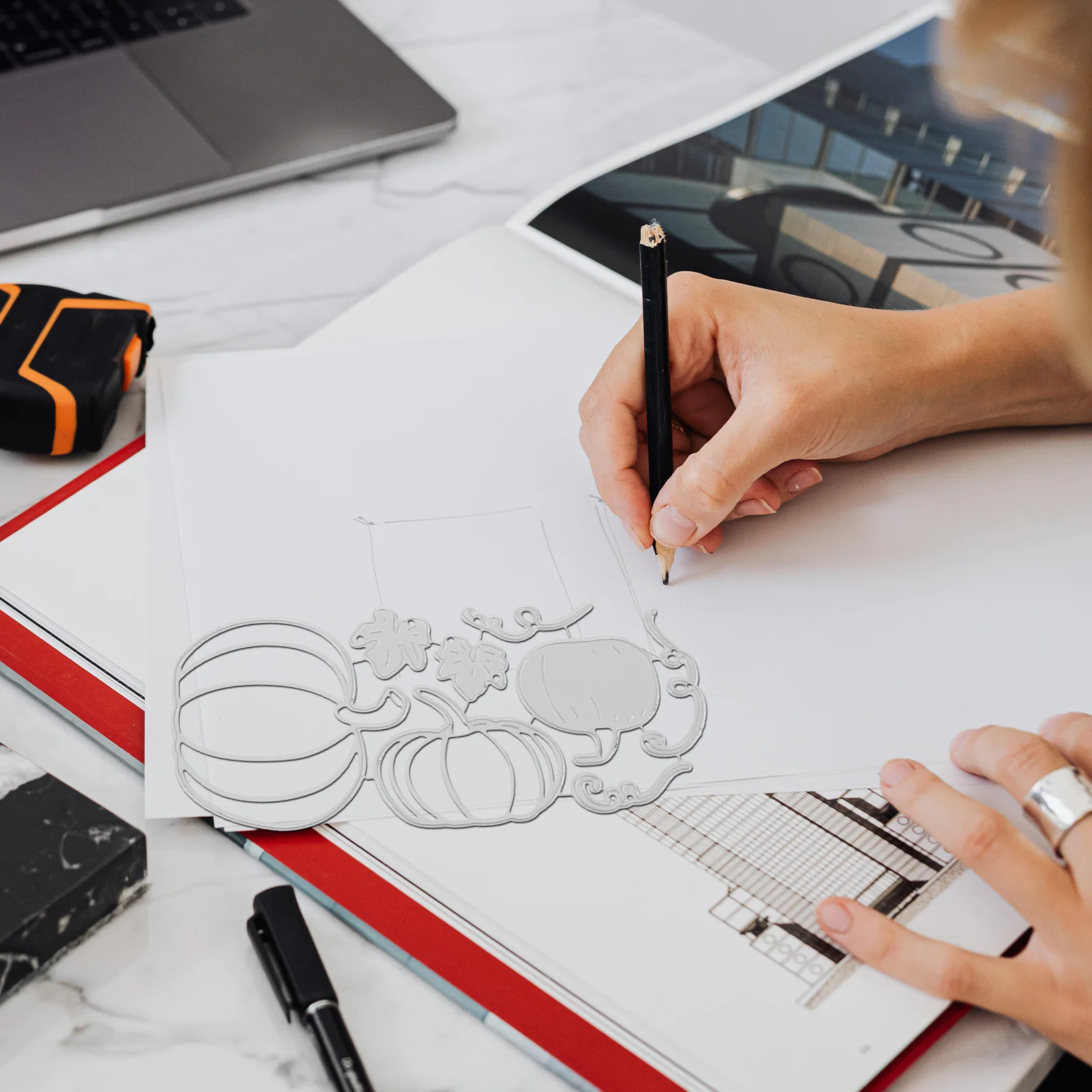 

Craft Cutting Die Pumpkin Die Molds for DIY Greeting Card Scrapbook Decorative Designs Pumpkin Cutting Dies Handcraft Tool