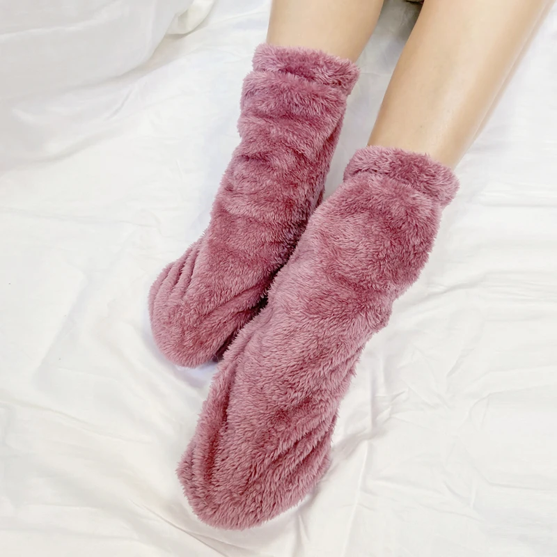 Winter Sleep Socks  Thermal Warm Plush Socks  Fleece Floor Socks   Women's Socks  Men's Tube Socks Bedroom Slipper