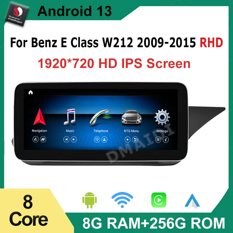 

8 Core Android System Car GPS Navi Screen For Mercedes Benz E Class W212 RHD WIFI SIM BT Carplay IPS Screen Multimedia Player 4G