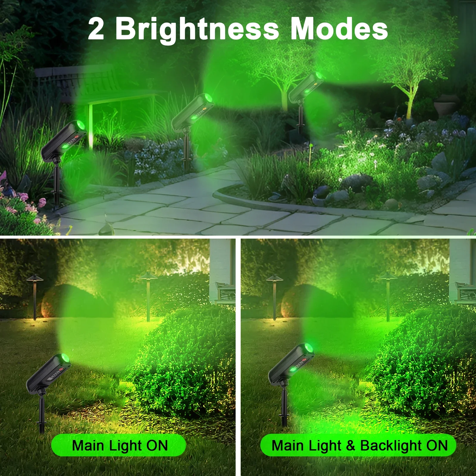 1/2PCS Solar LED Light Outdoor Solar Wall Light IP65 Green/Warm Garden Light Solar Spotlights Solar Uplights,Trees Pathway Yard