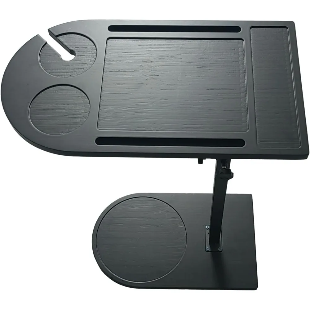 

Бамбуковый поднос для ванны с регулируемой высотой, 360° ° поворотный поднос для дивана, стол для кронштейна дивана, столы для дивана, выдвижные под, ванна