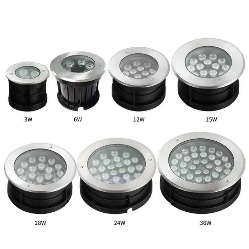 Underwater Buried Light LED Stainless Steel Embedded Pool Light Low Voltage Spotlight Waterproof Landscape Light Pool Light