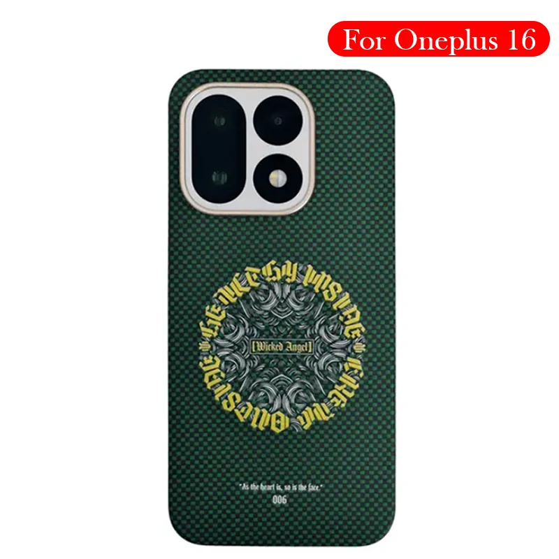 Original Magnetic Carbon Fiber Case For Oneplus 16 Kevlar Wireless Charging Back Cover Case for ONEPLUS 16 5g
