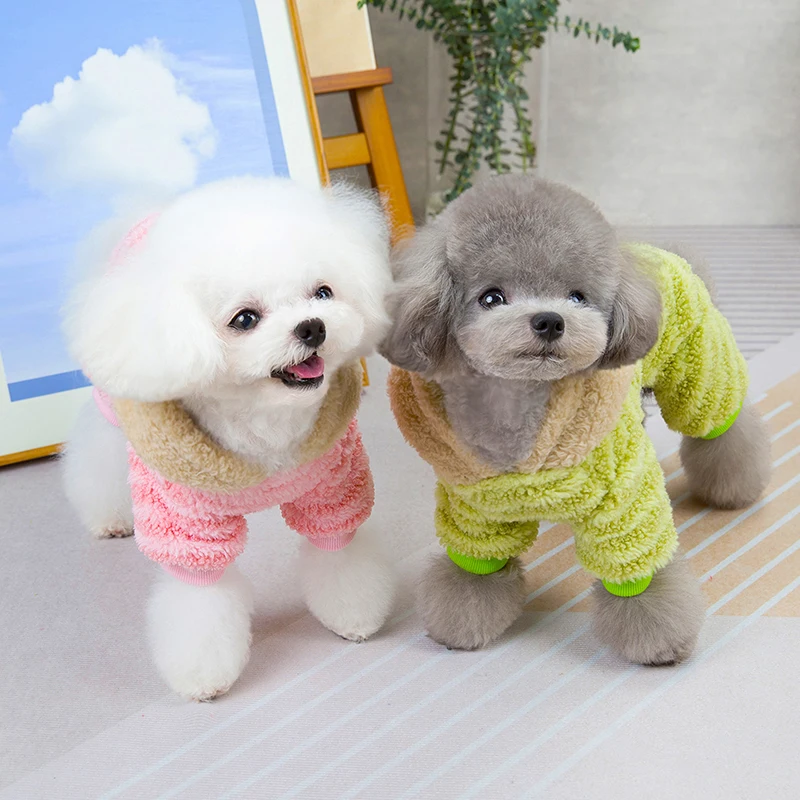 Winter Warm Pet Lamb Velvet Hoodie Clothes Comfortable Dog Coat Suitable Small Dogs Pet Outfits Chihuahua Clothing Pet Supplies