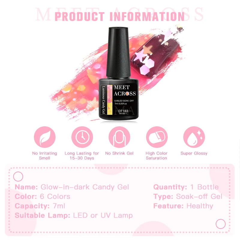 12PCS/SET Fluorescent Night Light Nail Polish Gel Luminous Removable Semi-Permanent Polish Nail Salon Diy Nail Art Varnish Kit