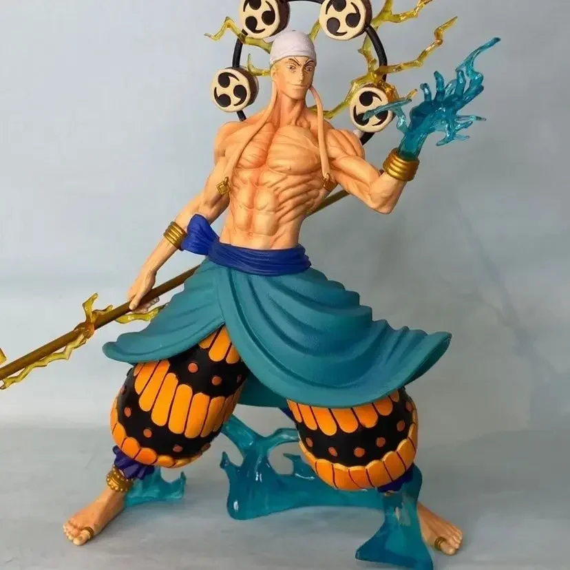 31cm One Piece GK Enel Anime Figurine Garage Kit Manga Statue PVC Action Figure Collectible Model Toys Doll Ornaments Gift