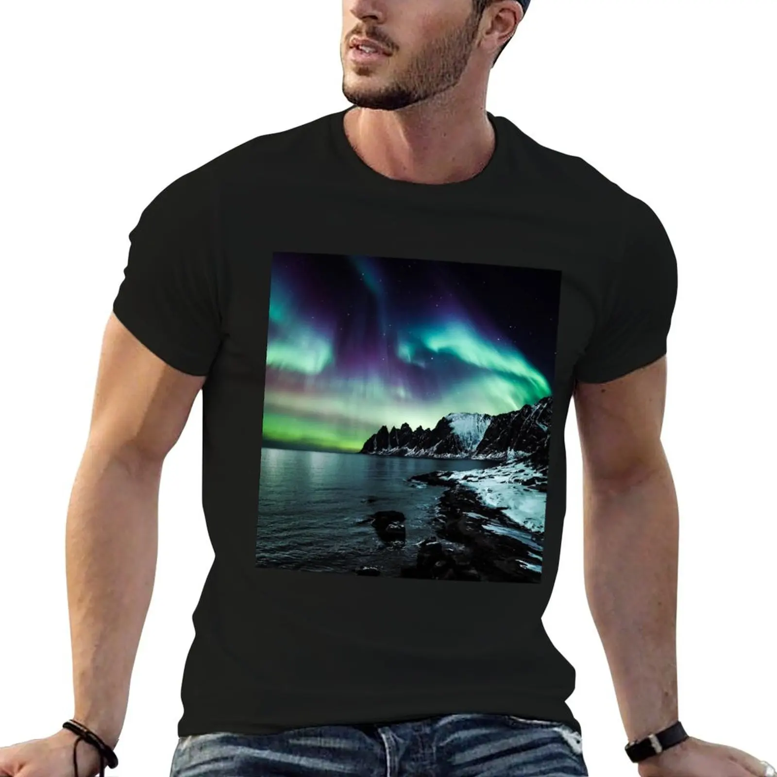 

Northern Lights III T-Shirt man t shirt luxury funny t shirts cotton man t shirts for men casual T-Shirt