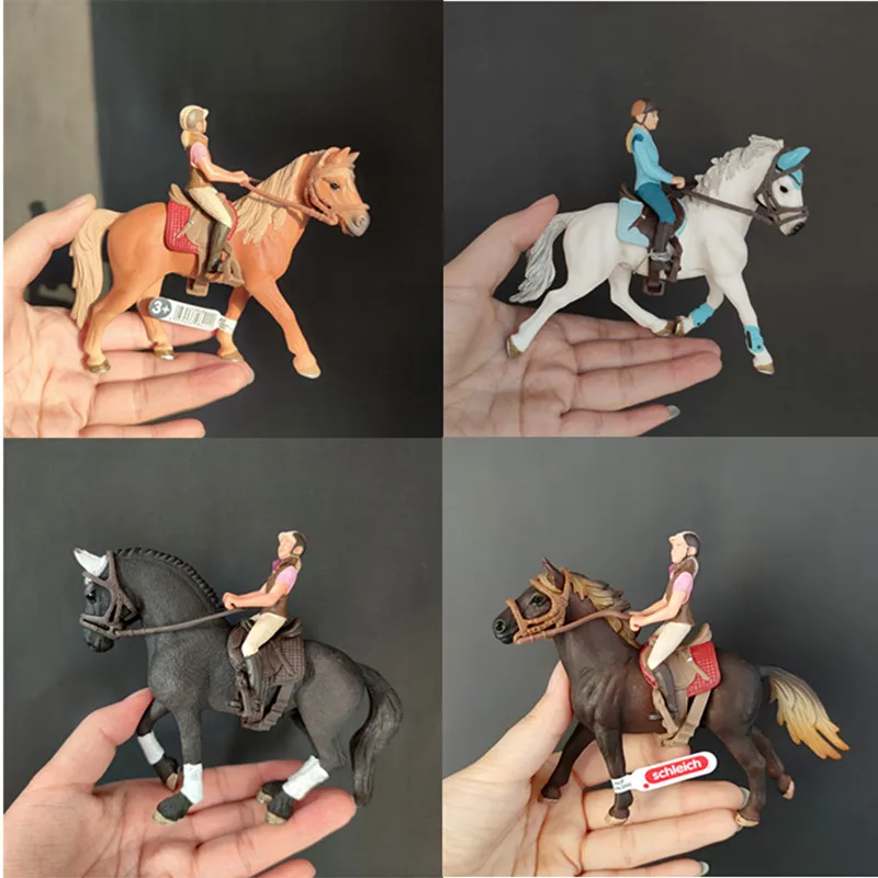 Germany Schleich  Equestrian Supplies Competition Competitive Jockey Saddle Rider Farm Horse Decoration Simulation Toys Model