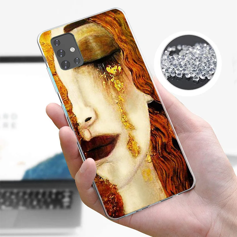 Kiss by Gustav Klimt Desig Phnoe Case for Samsung Galaxy A51 A50S A71 A70 A41 A40 A31 A30 A21S A20S A10S A21S A6 A7 A8 A9 Cover