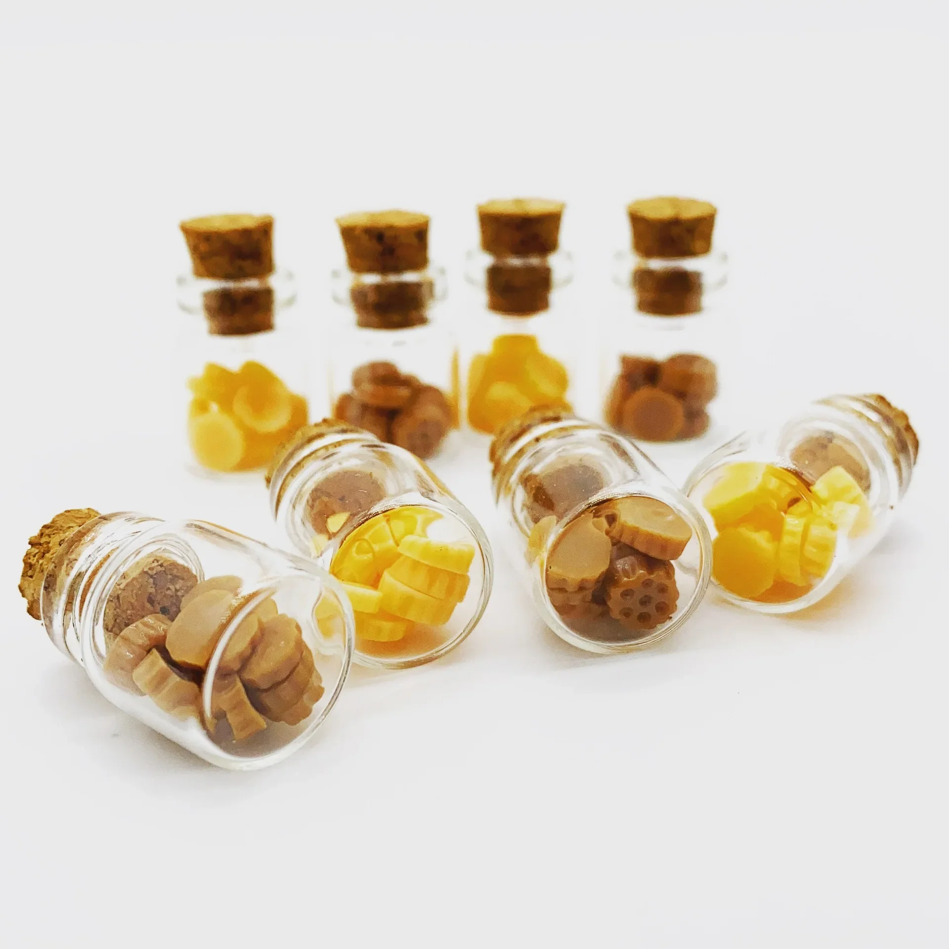 Dollhouse Cookie Jar Biscuit Glass Bottle Mini Scale Miniature Food Play Scene Model Doll Accessories Mini Decoration Home Decor