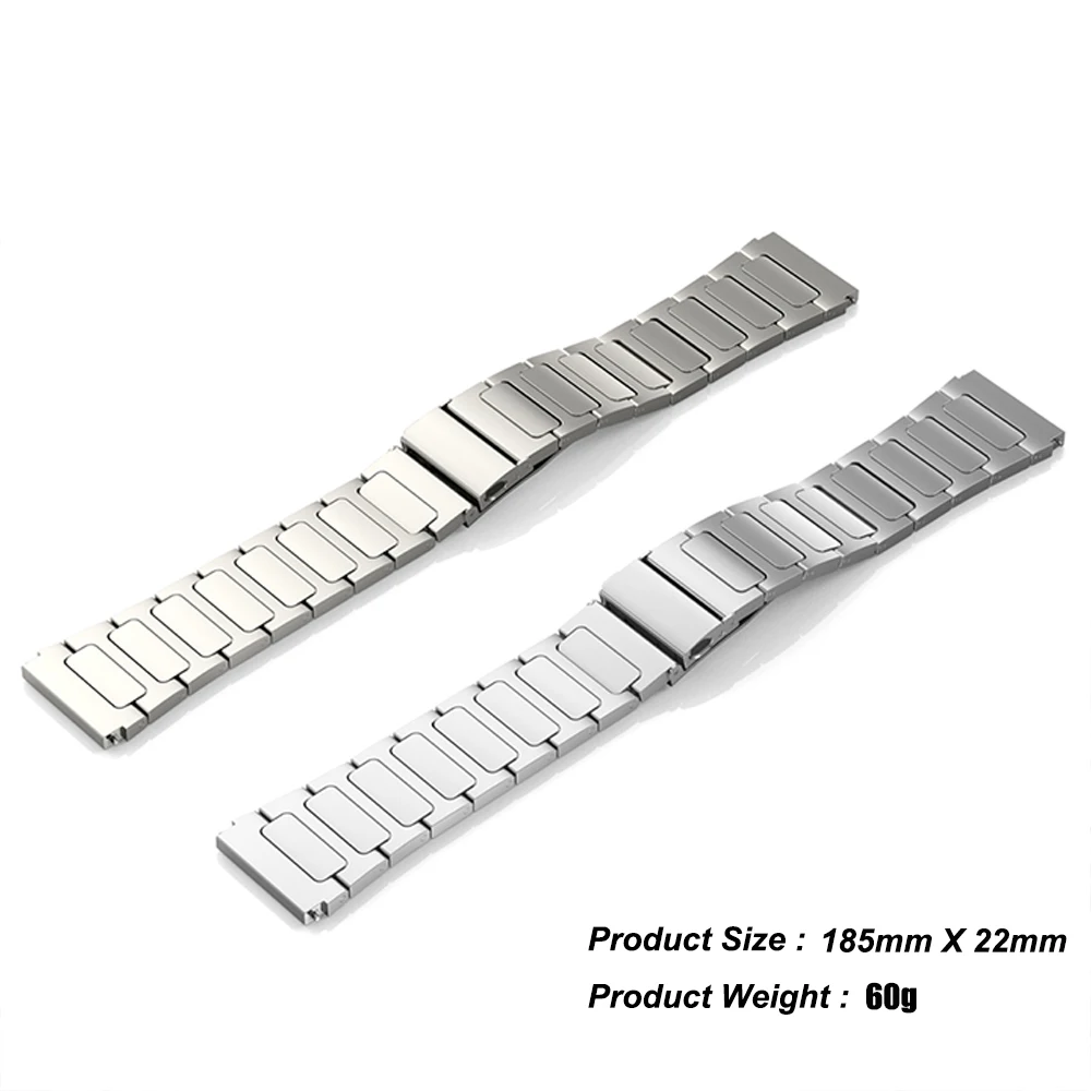 22mm Titanium Metal Strap For Huami Amazfit GTR 4 GTR3 Pro 2 2e 47mm Band For Amazfit Zepp Z Stratos 3 Bracelet Watch Accessorie