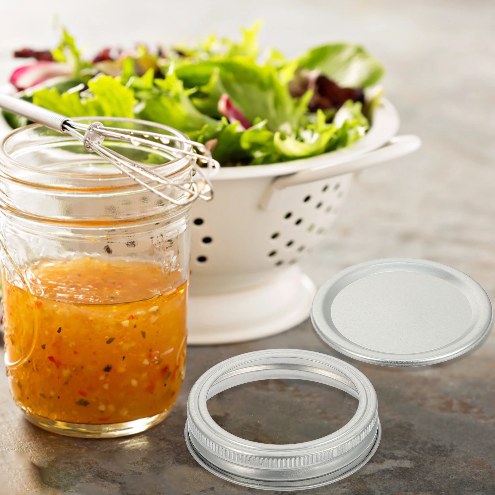 

12 Sets Replacement Cover Tinplate Lid Rings Seal Storage Jars Canning Lids Regular