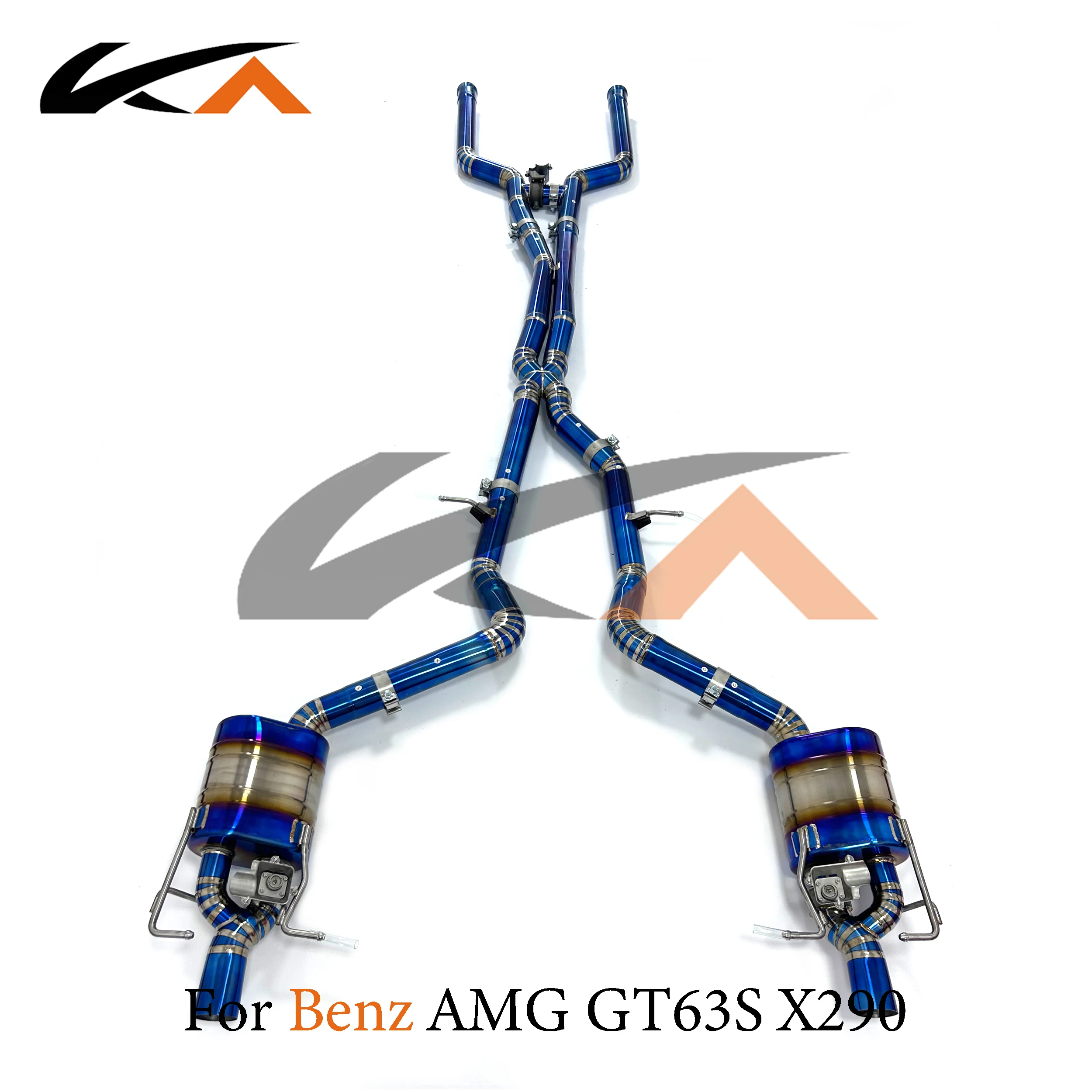 KA Tuning exhaust system titanium alloy catback for Benz GT63S X290 4.0T rear section performance with muffler and valve