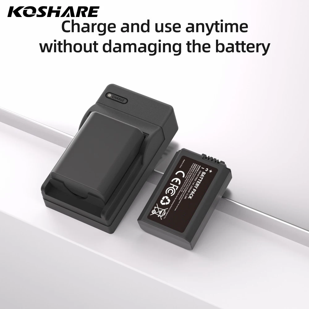 

KOSHARE 1500mAh Rechargeable Digital Battery for NP-FW50 for Sony A6000 A6400 A6300 A6500 A7 A7II A7RII A7SII A7S A7S2 A7R