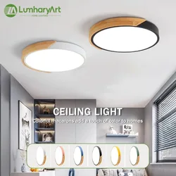 Luz LED de techo para el hogar, iluminación nórdica, Retro, minimalista, moderna, para sala de estar, dormitorio y estudio