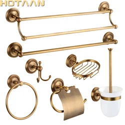 -A. Conjunto De Acessórios De Banheiro De Latão Sólido, Robe hook, Suporte De Papel, Barra De Toalha, Cesta De Sabão, Conjuntos De Montagem Do Banheiro
