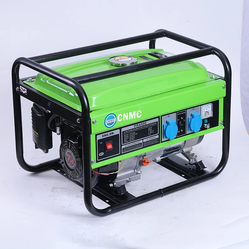 1000W Generator Brush Excitation 220V 50HZ 4-StrokeAll-metal material Hand start Single phase 220cc Air-Cooled for Household Use