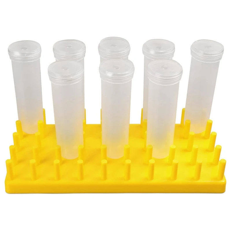 8Pcs 50Ml Large Floral Tubes With Rack Holder For Milkweed Leaf, Stem And Flower Cutting Easy Install