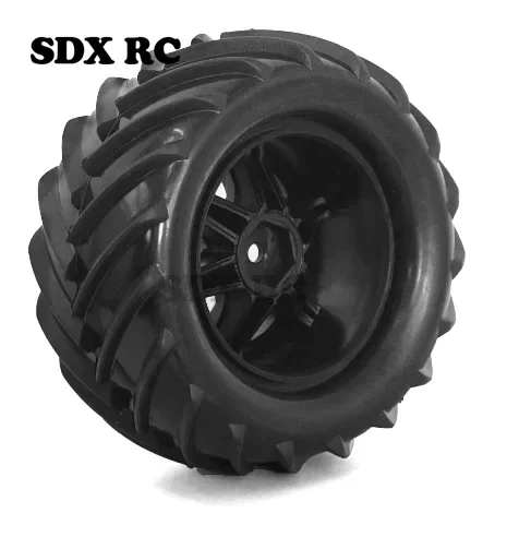 4 Stuks 90Mm Monster Truck Buggy Banden Wiel 12Mm Hex Voor E-Revo Mjx 16207 16208 Scy 16101 Hbx 1/16 Rc Auto Upgrade Onderdelen