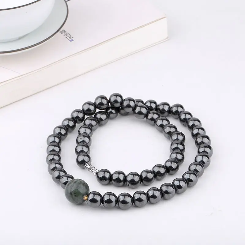 Natural Terahertz King Stone Necklace Melts Ice and Removes Moisture To Relieve Cervical Spine Fatigue